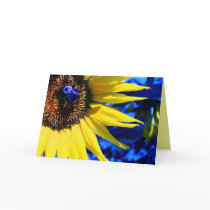 SUNFLOWER WITH BEE GREETING CARDS
