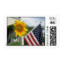 Sunflower with Flag Postage Stamps