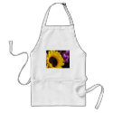 Sunflower with Purple Iris aprons by AryadnaDesign Sunflower with Purple Iris aprons