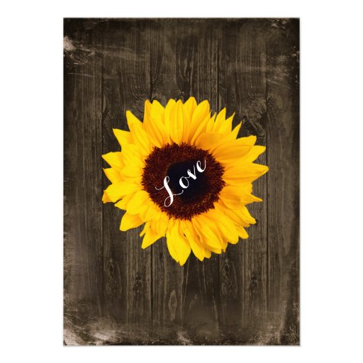 Sunflower Wood Getting Hitched Wedding Invitations