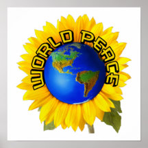 Sunflower world peace poster