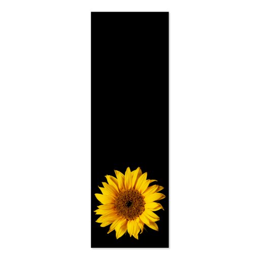 Sunflower Yellow on Black - Customized Sun Flowers Business Card (front side)