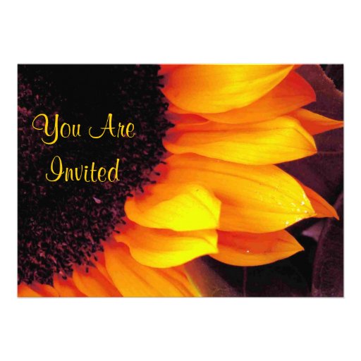 Sunflower You Are Invited Invitation Cards