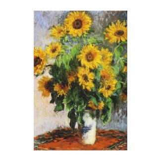 Sunflowers, 1881 by Monet. Canvas Print