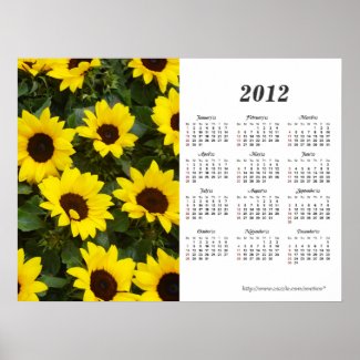 Sunflowers 2012 Calendar Poster print