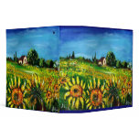 SUNFLOWERS AND COUNTRYSIDE IN TUSCANY VINYL BINDER