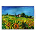 SUNFLOWERS AND COUNTRYSIDE IN TUSCANY cards
