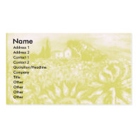 SUNFLOWERS AND COUNTRYSIDE IN TUSCANY- ITALY BUSINESS CARD TEMPLATES