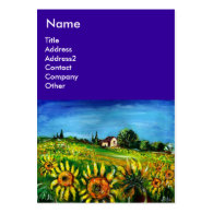 SUNFLOWERS AND COUNTRYSIDE IN TUSCANY- ITALY BUSINESS CARD TEMPLATES