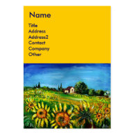 SUNFLOWERS AND COUNTRYSIDE IN TUSCANY- ITALY BUSINESS CARDS