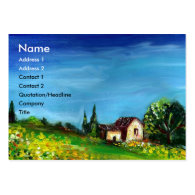 SUNFLOWERS AND COUNTRYSIDE IN TUSCANY- ITALY BUSINESS CARD TEMPLATE