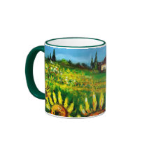 SUNFLOWERS AND COUNTRYSIDE IN TUSCANY MUG