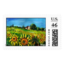 SUNFLOWERS AND COUNTRYSIDE IN TUSCANY postage by bulgan_lumini SUNFLOWERS AND COUNTRYSIDE IN TUSCANY postage