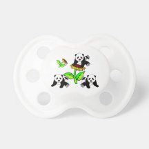 Sunflowers and Panda Bear Baby Pacifier