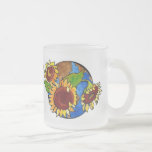 Sunflowers and Planet Earth Mug