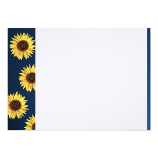 Sunflowers and Ribbon Country Wedding Cards