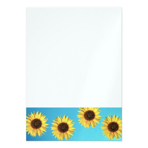 Sunflowers and Ribbon Country Wedding Invitation