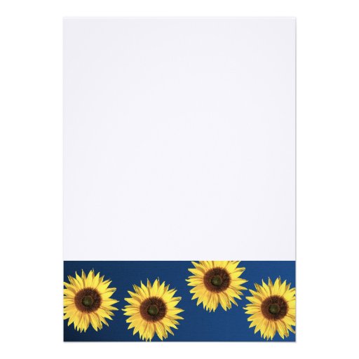 Sunflowers and Ribbon Country Wedding Personalized Invites