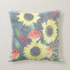 Sunflowers and Roses American MoJo Pillow