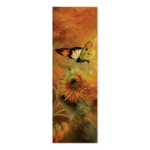 Sunflowers Art Bookmark Business Card Templates (front side)
