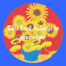 Sunflowers, Book Label stickers