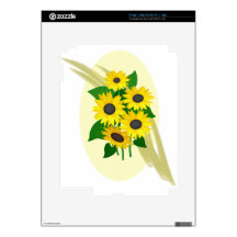 Sunflowers Bouquet iPad 2 Decals
