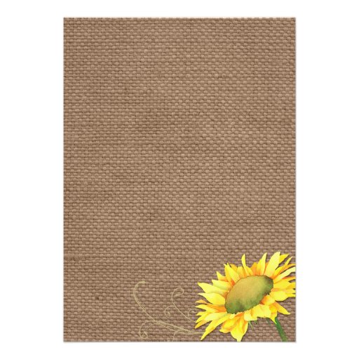 Sunflowers + Burlap Rehearsal Dinner Invitations