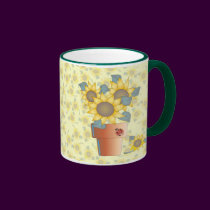 SUNFLOWERS by SHARON SHARPE mugs