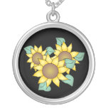 SUNFLOWERS by SHARON SHARPE Personalized Necklace