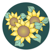 SUNFLOWERS by SHARON SHARPE stickers