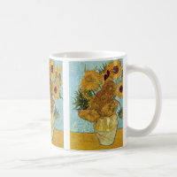 Sunflowers by Vincent Van Gogh Classic White Coffee Mug