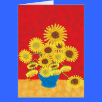 Sunflowers card cards