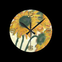 Sunflowers Clock Face wall clocks
