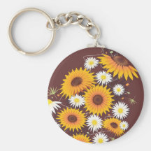 Sunflowers Daisies Keychains
