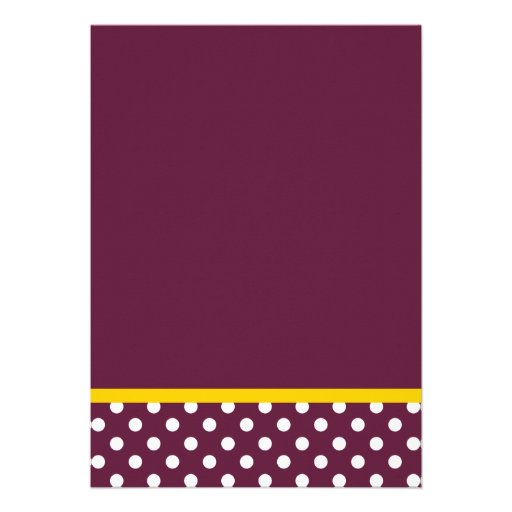 Sunflowers Deep Mulberry Polka Dot Bridal Shower Card