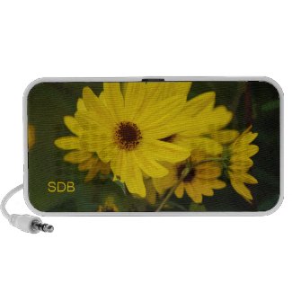 Sunflowers Doodle Portable Speakers