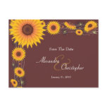 Sunflowers Elegant Save The Date Announcement