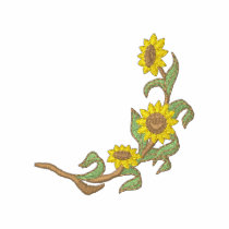 Sunflowers embroidered shirts