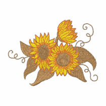 Sunflowers embroidered shirts