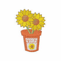 Sunflowers embroidered shirts