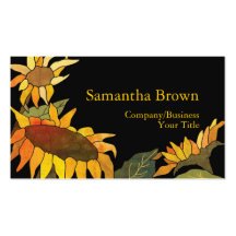 Sunflowers Florists Business Cards