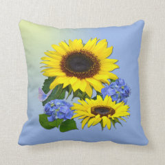 Sunflowers & Hydrangeas  ~ Pillow/Cushion