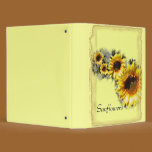 Sunflowers in a Row Binder