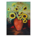 'Sunflowers in Terra Cotta' Card by Paintings 'Sunflowers in Terra Cotta' Card