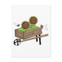 Sunflowers in Wheel Barrel postcards