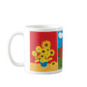Sunflowers, Irises, Poppy field mugs