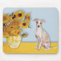 Sunflowers - Italian Greyhound 5 Mouse Pads