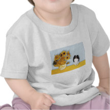Sunflowers - Japanese Chin 3 T Shirt