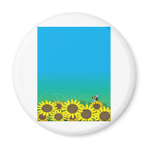 Sunflowers magnets by mariabellimages Sunflowers magnets
