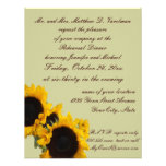 Sunflowers on Sage Green invitations